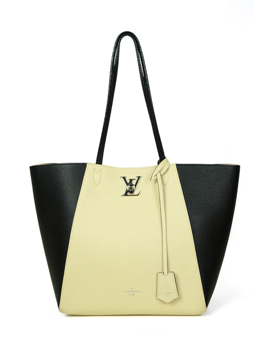 Louis Vuitton Black/Beige Bicolor Lockme Cabas Tote Bag