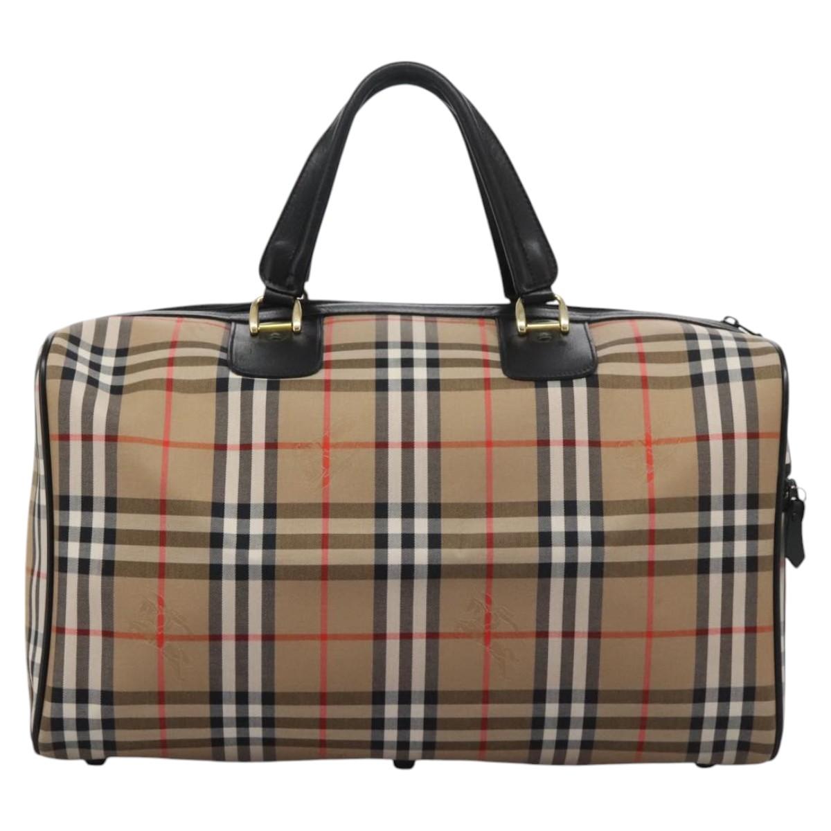 Burberry Nova Check Beige Canvas Travel Bag ( )