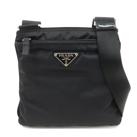 PRADA Triangle Logo Nylon Shoulder Bag Crossbody Bag Black B7372
