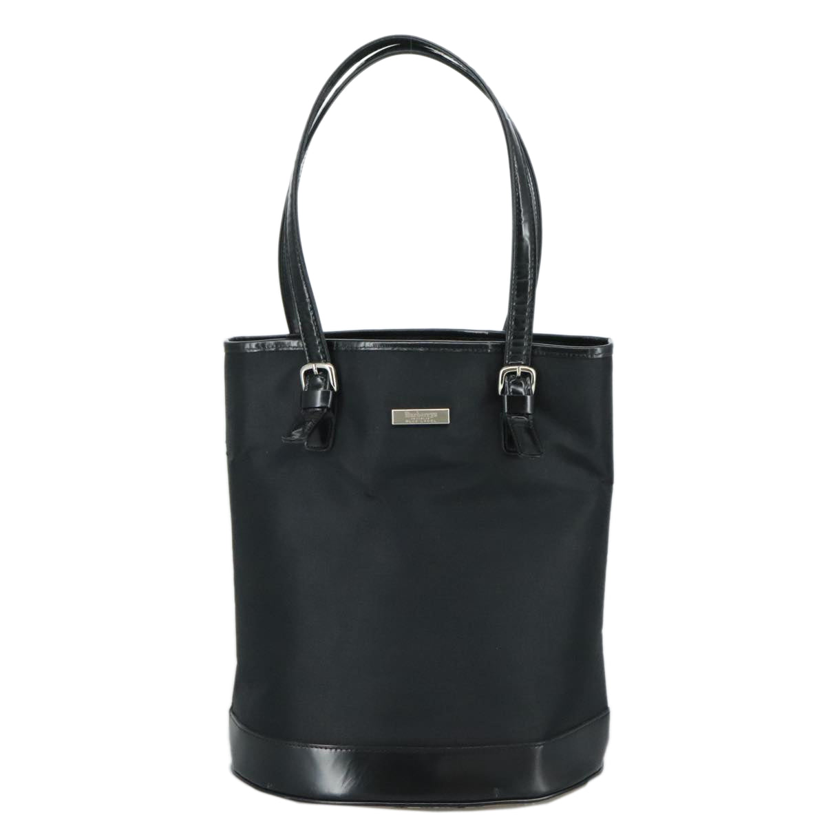 Burberry Nova Check Black Leather Tote Bag ( )