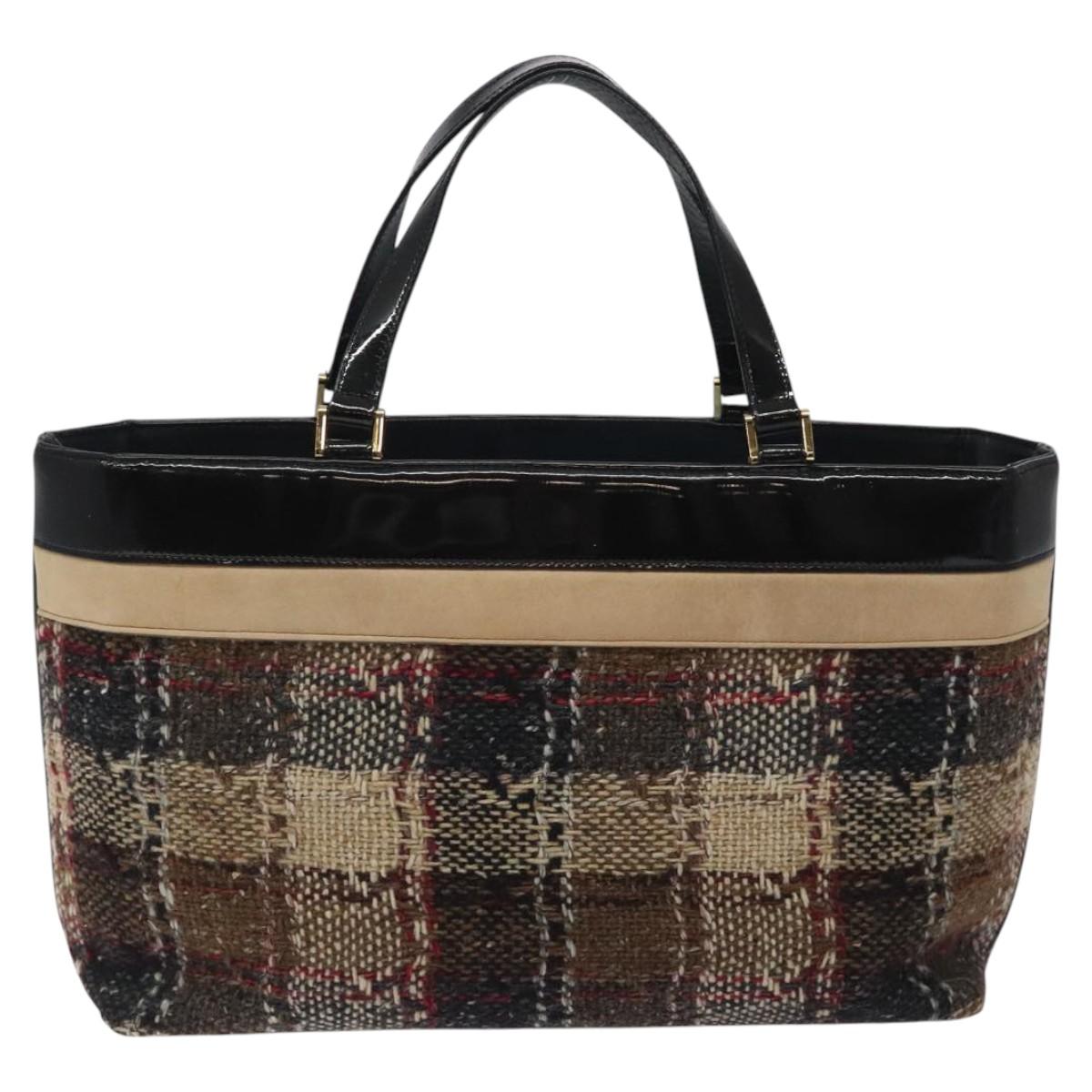 Burberry Brown Canvas Tote Bag ( )