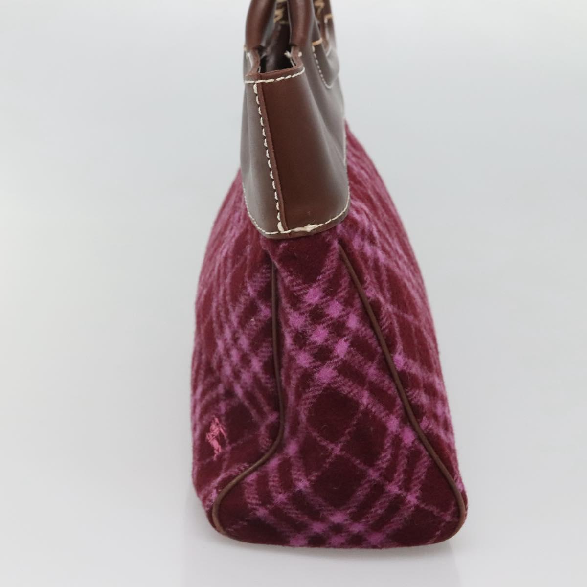 Burberry Nova Check Purple Wool Tote Bag ( )