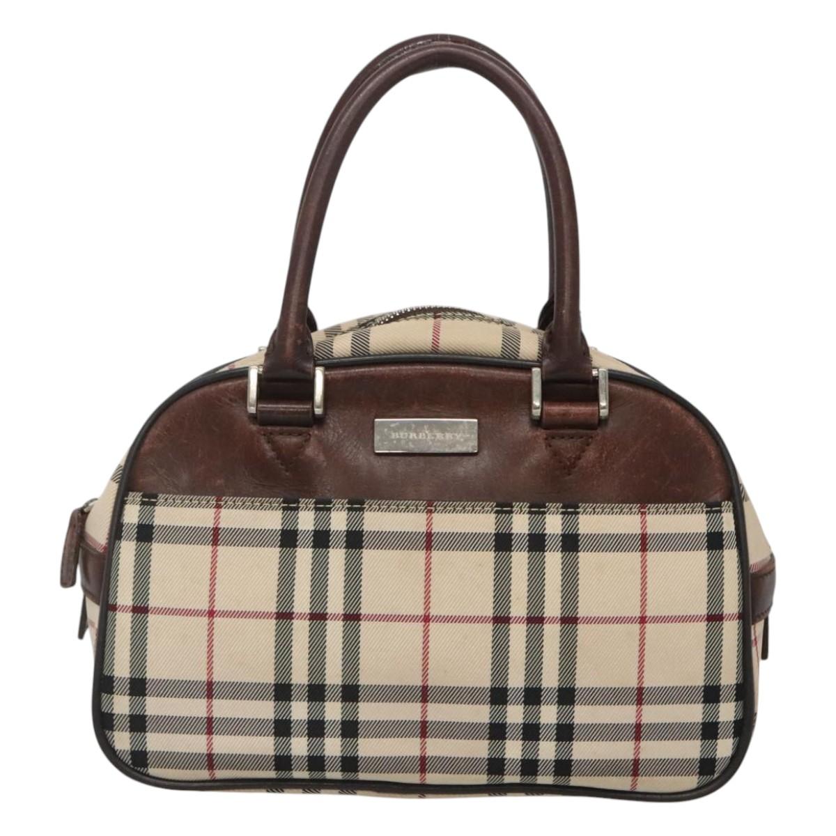 Burberry Nova Check Beige Canvas Handbag ( )