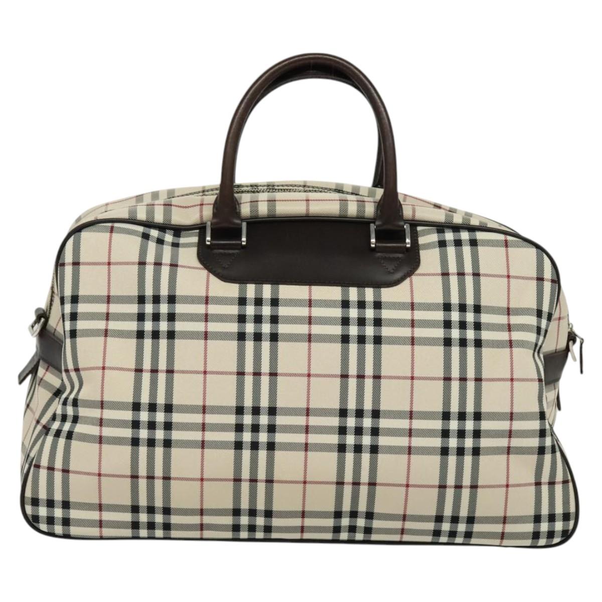 Burberry Nova Check Beige Nylon Travel Bag ( )