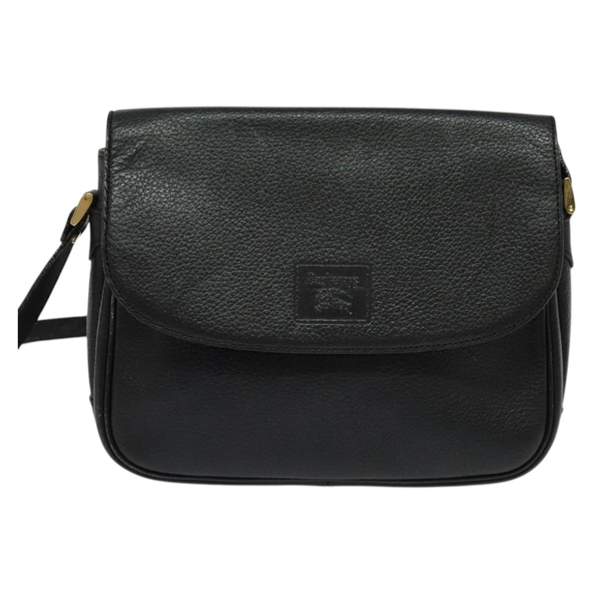 Burberry Nova Check Black Leather Shoulder Bag ( )