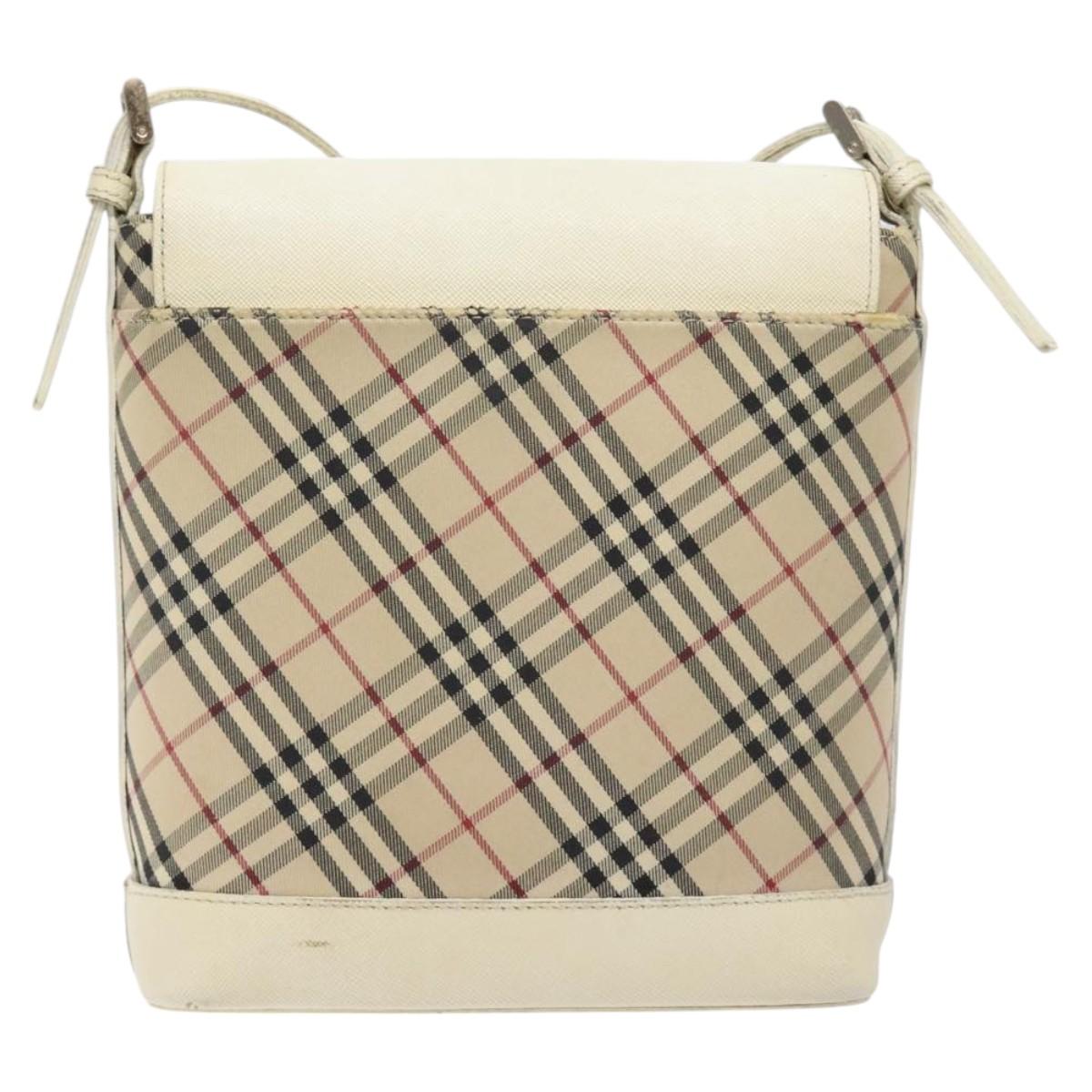 Burberry Nova Check Beige Canvas Shoulder Bag ( )