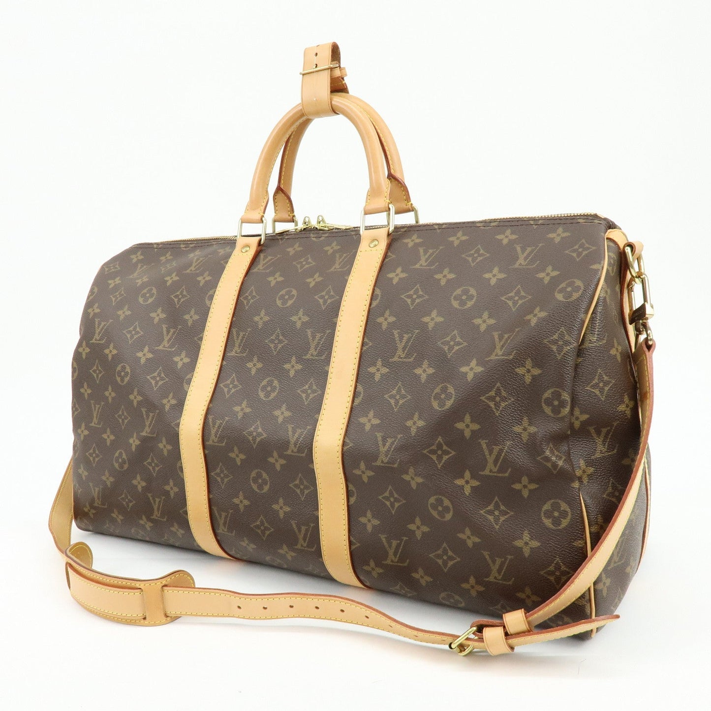 Louis Vuitton Monogram Keep All Bandouliere 50 Boston Bag M41416