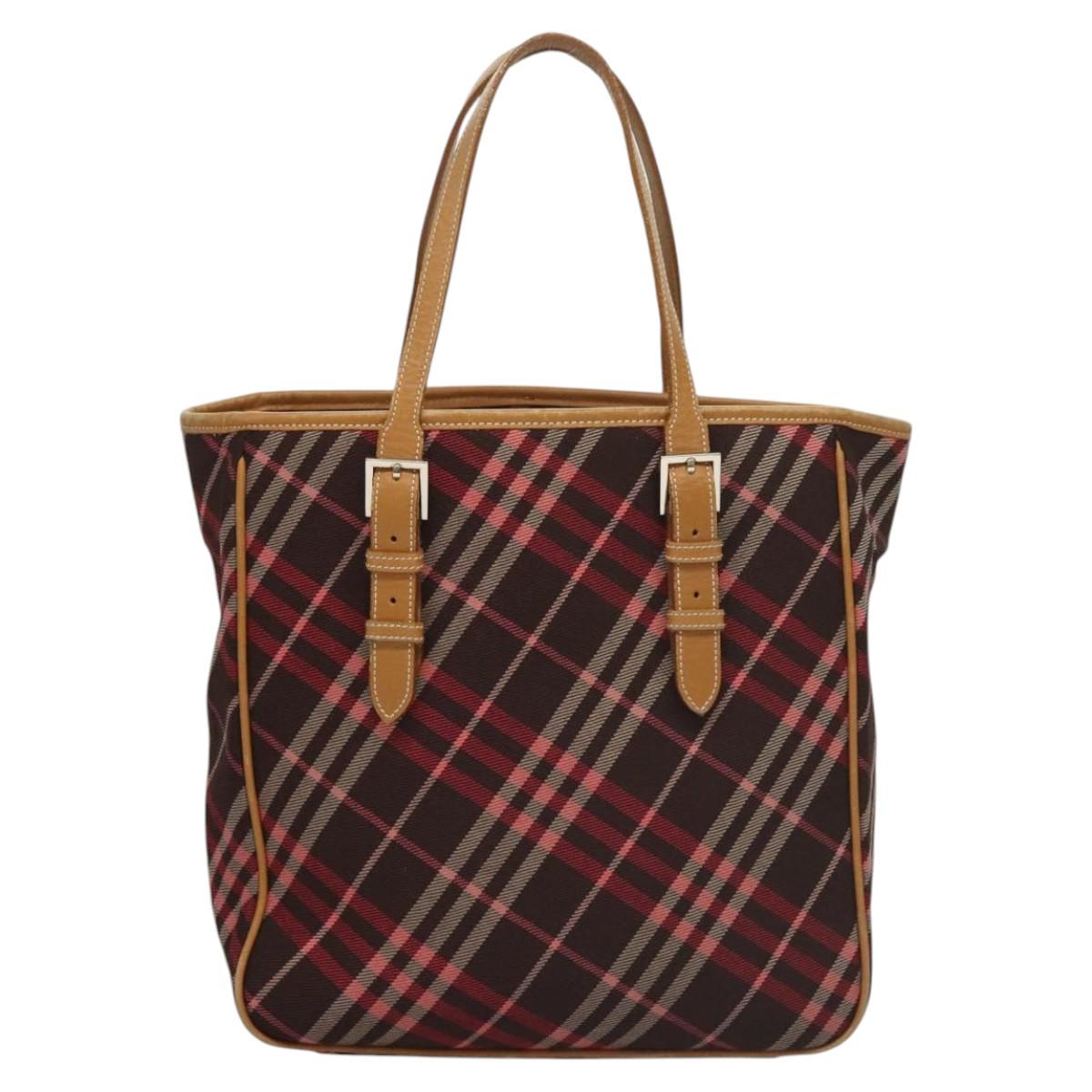 Burberry Nova Check Pink Canvas Tote Bag ( )