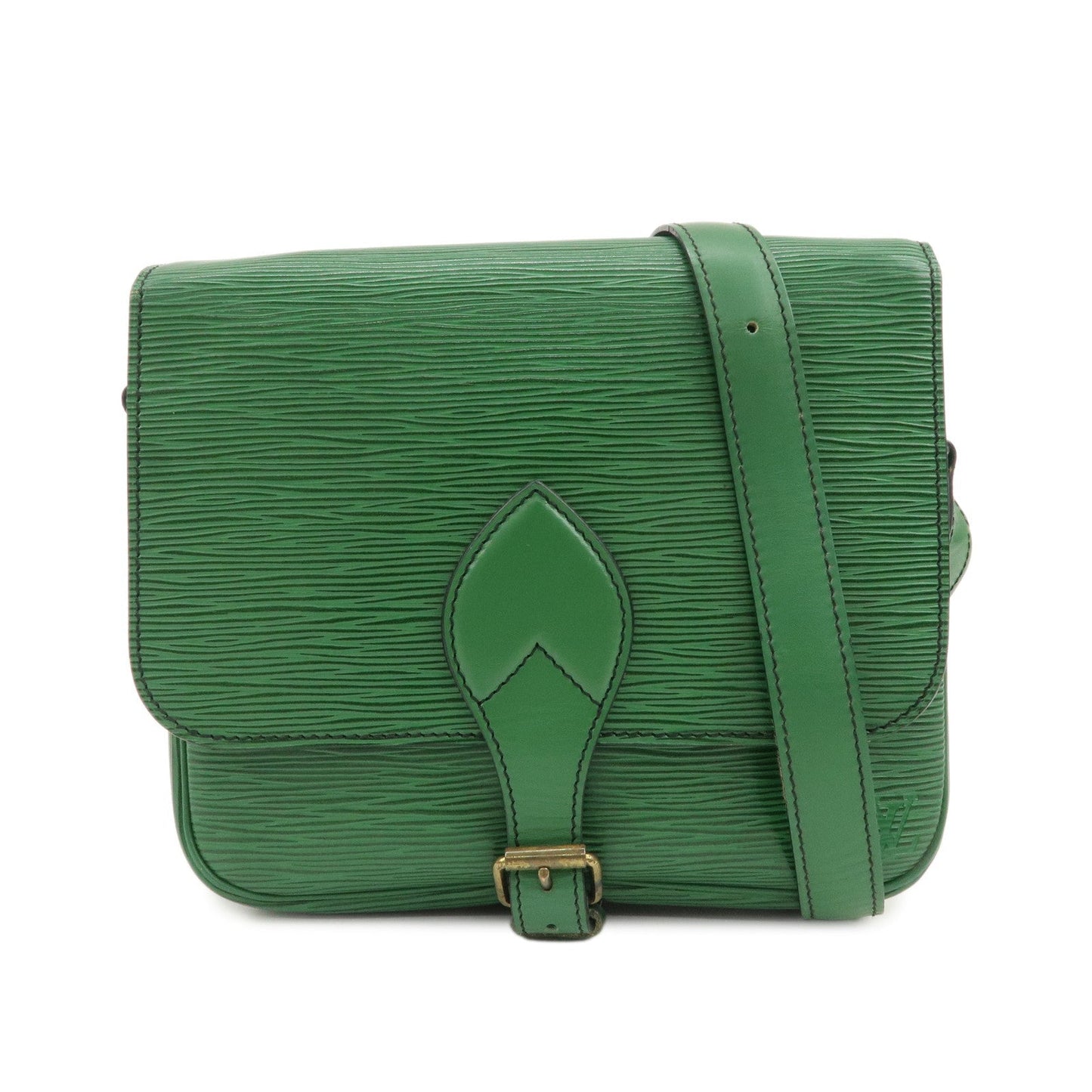 Louis Vuitton Epi Cartouchiere MM Shoulder Bag Borneo Green M52244