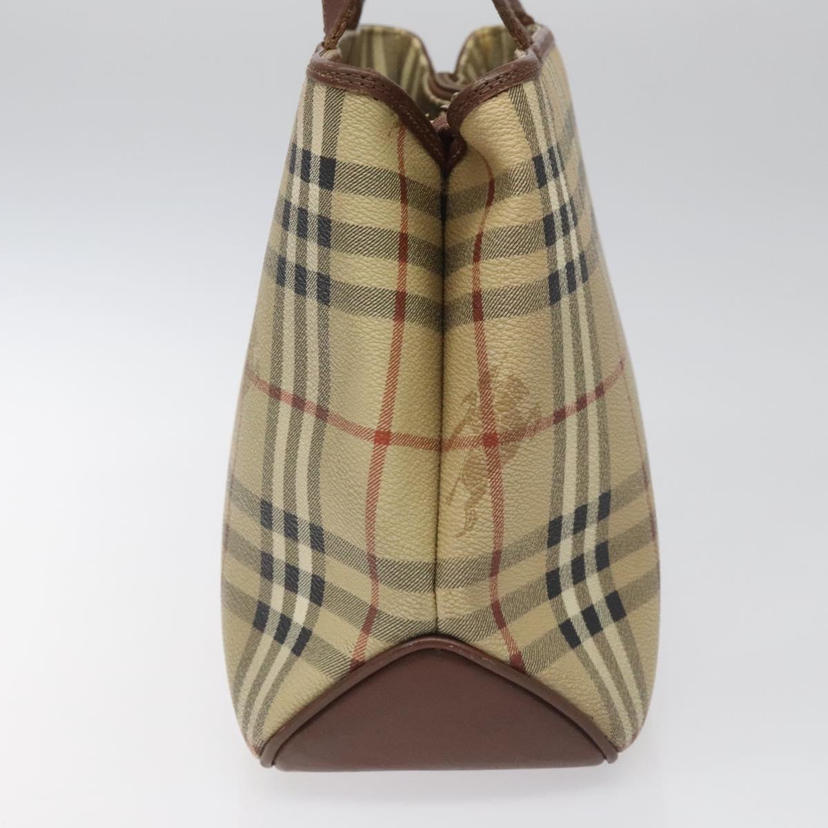 Burberry Haymarket Beige Canvas Handbag ( )