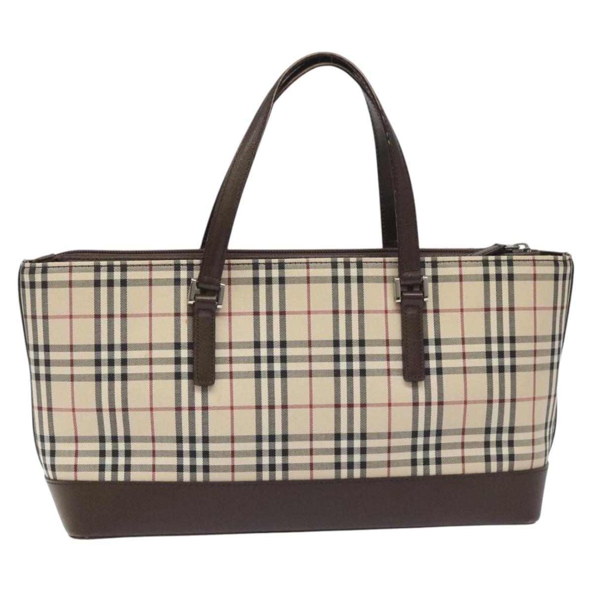 Burberry Nova Check Beige Canvas Tote Bag ( )