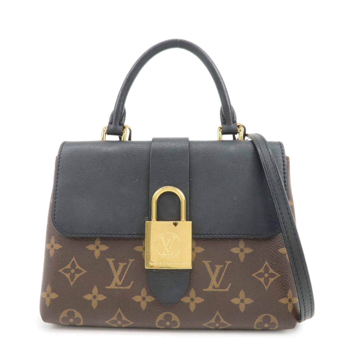 Louis Vuitton Monogram Rocky BB 2Way Shoulder Bag Brown Noir M44141