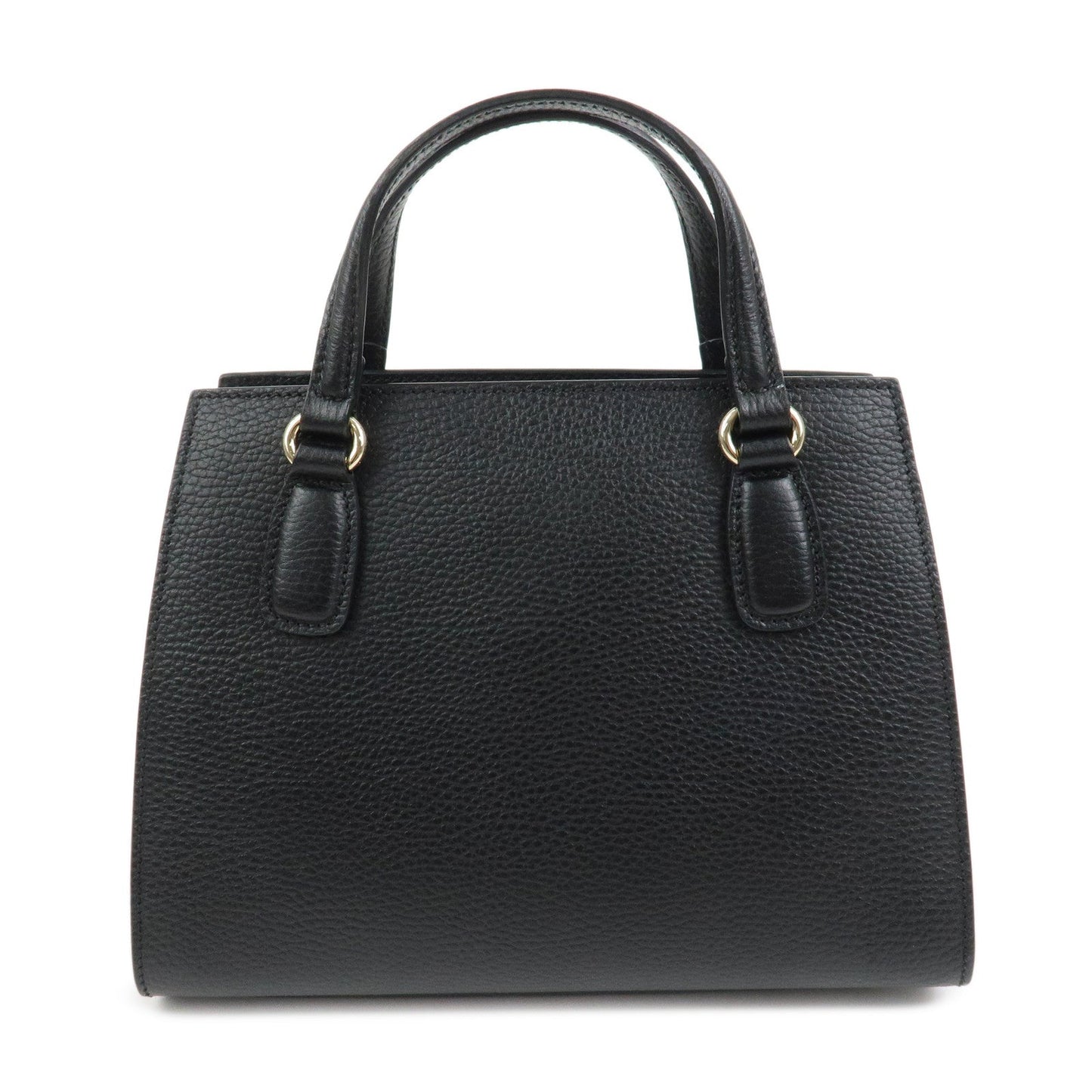 GUCCI SOHO Interlocking G Calf Leather 2Way Bag Black 607722