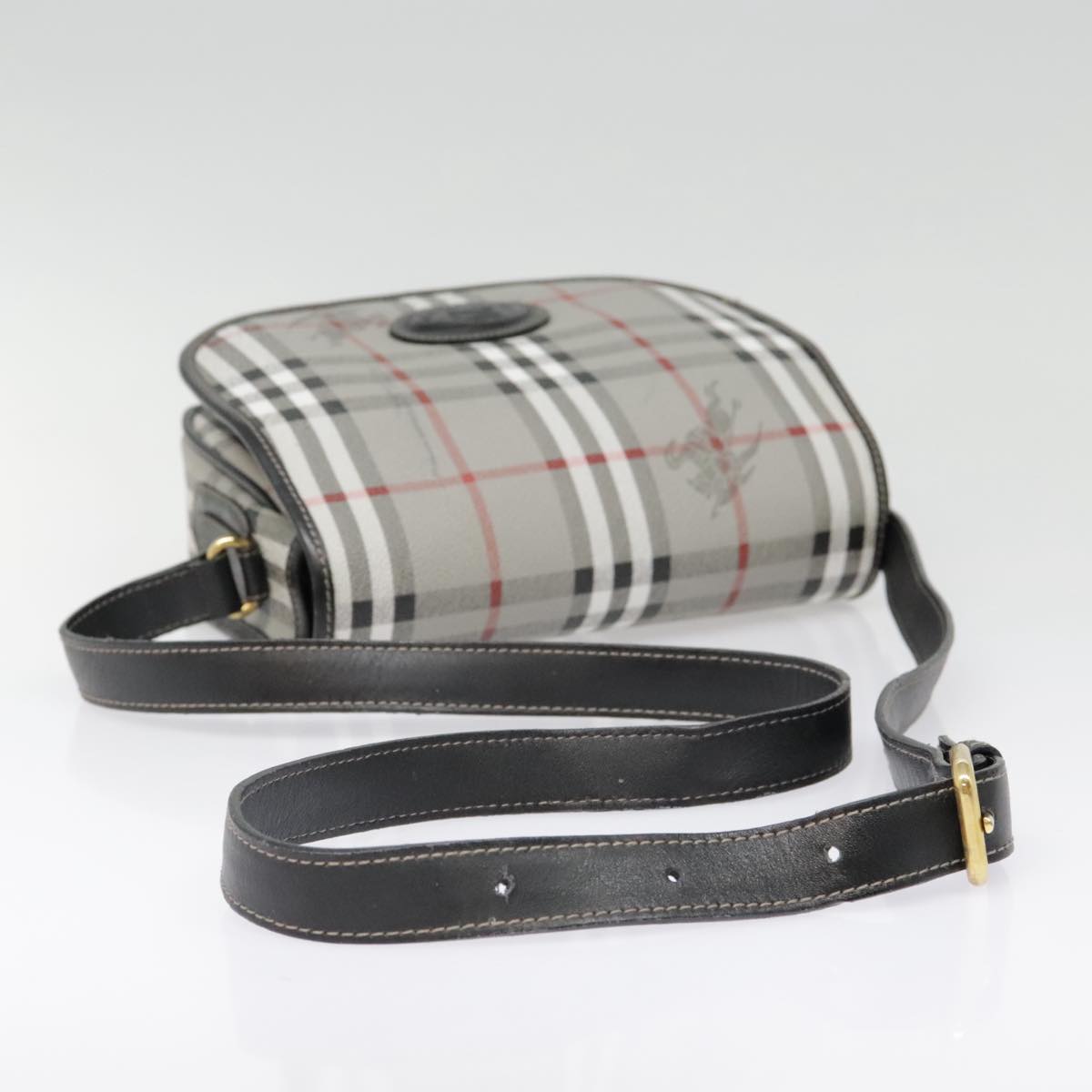 Burberry Nova Check Grey Leather Shoulder Bag ( )