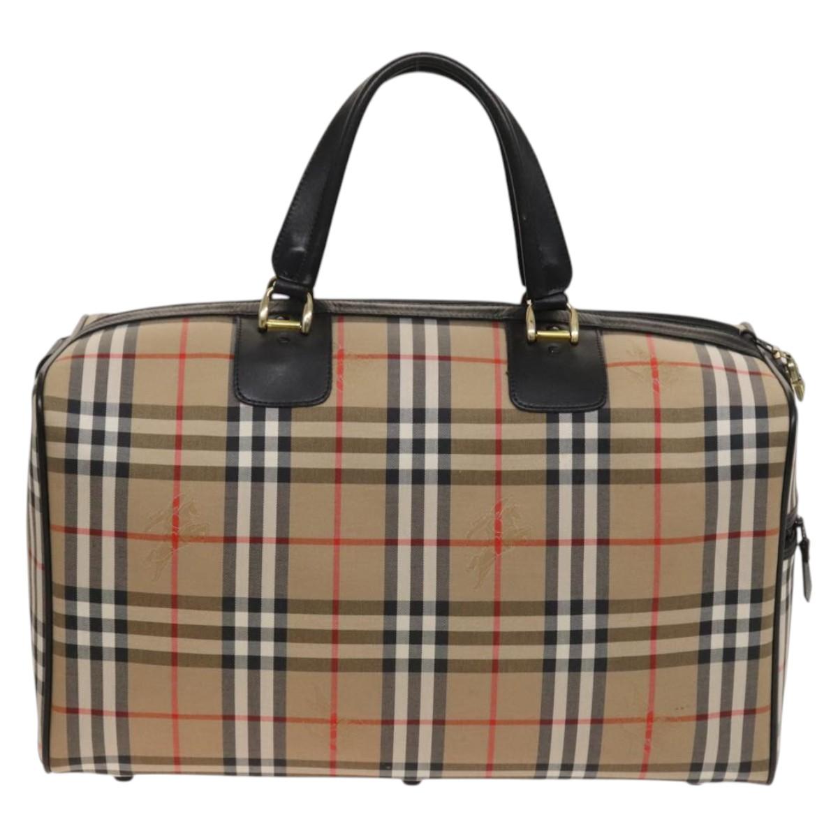 Burberry Nova Check Beige Canvas Travel Bag ( )