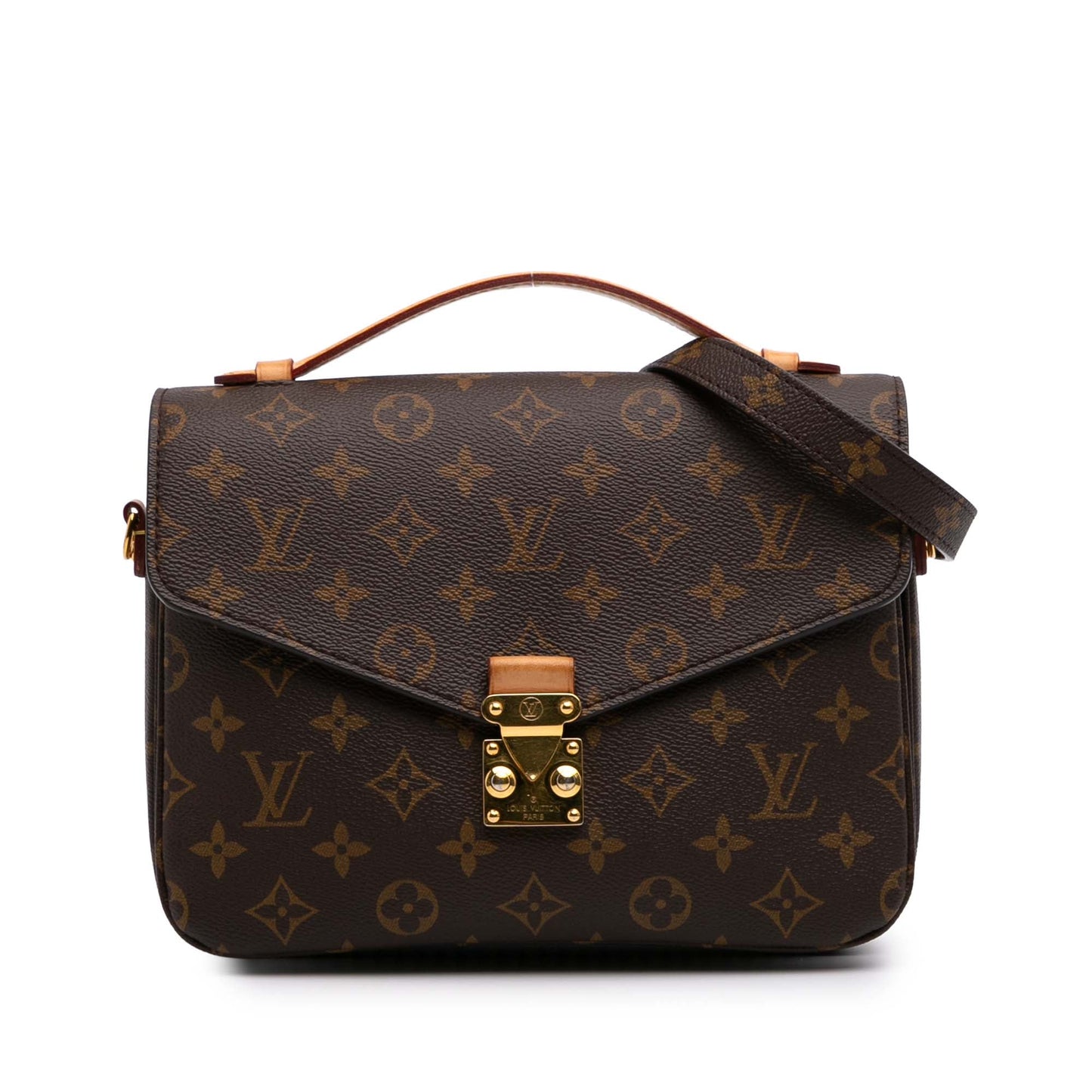 Brown Louis Vuitton Monogram Pochette Metis Satchel
