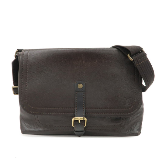 Louis Vuitton Utah Leather Ohama Style Shoulder Bag Cafe M92994