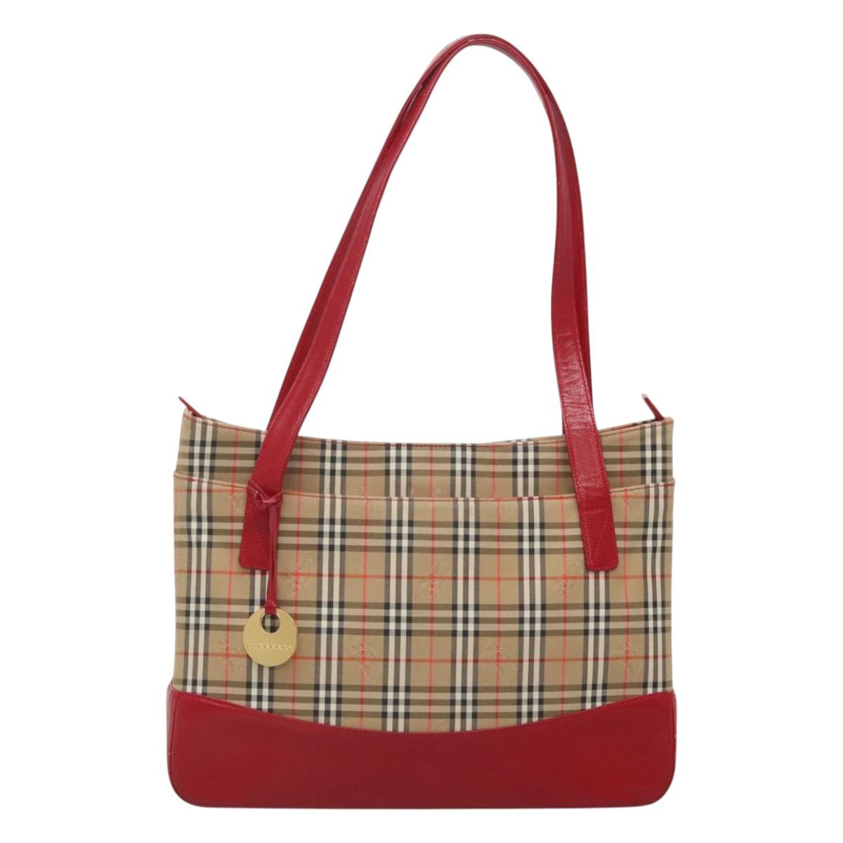 Burberry Nova Check Beige Canvas Tote Bag ( )