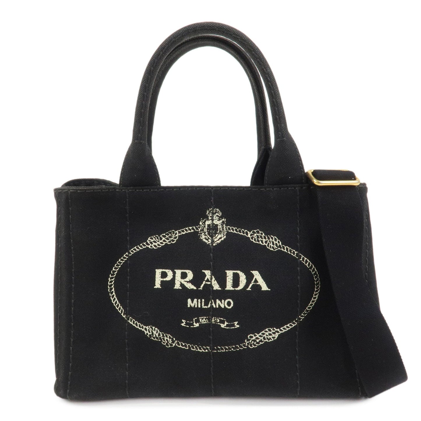 PRADA Canapa Mini Canvas 2Way Bag Hand Bag Shoulder Bag 1BG439
