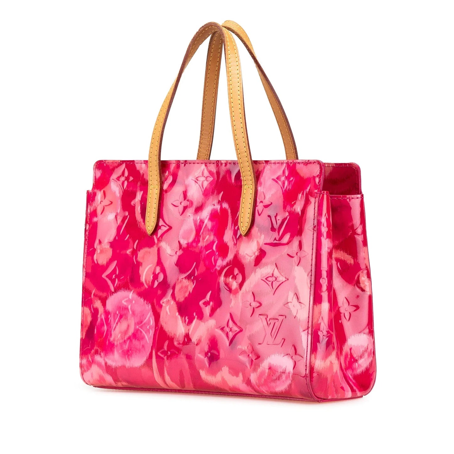 Pink Louis Vuitton Monogram Vernis Ikat Catalina BB Handbag