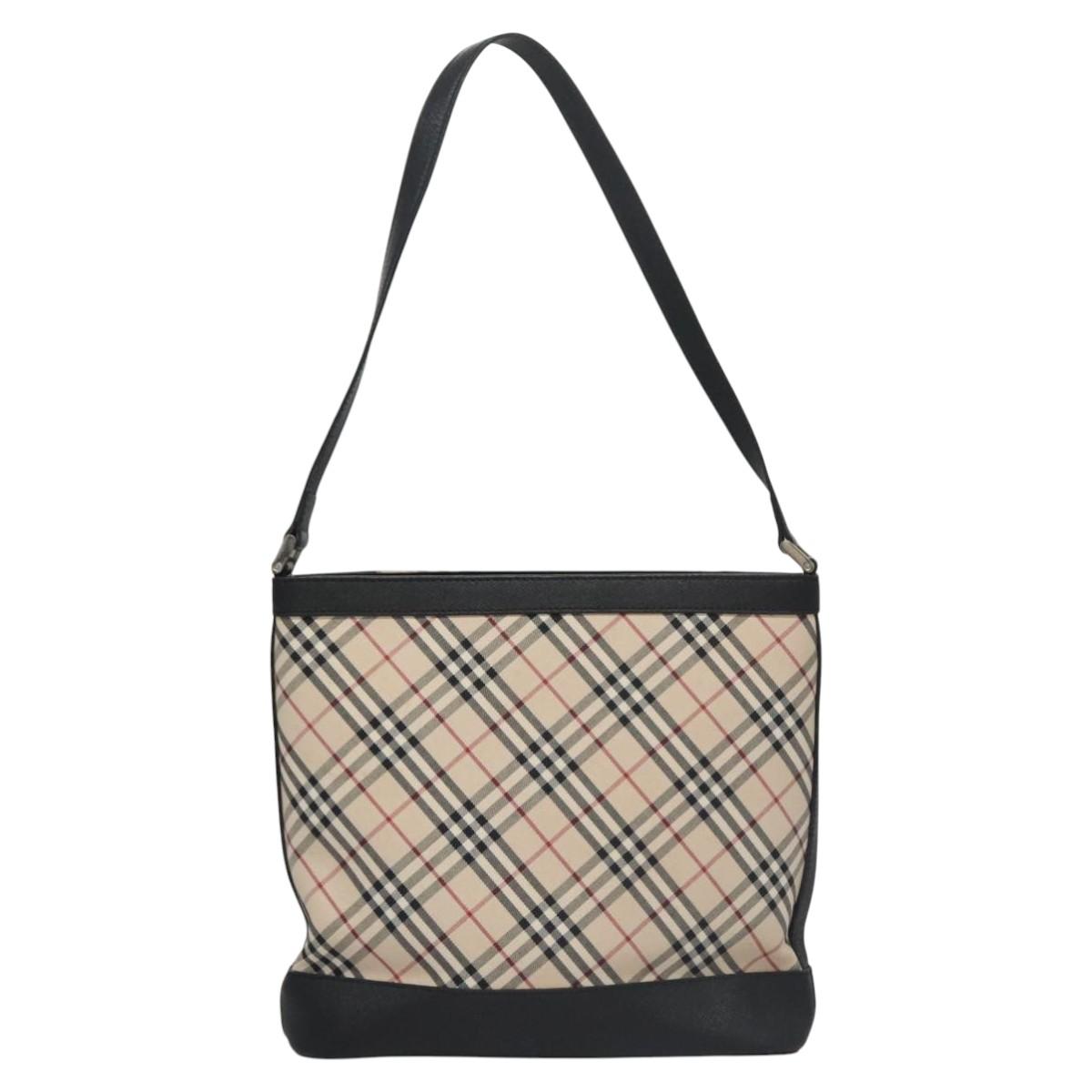 Burberry Nova Check Beige Canvas Shoulder Bag ( )