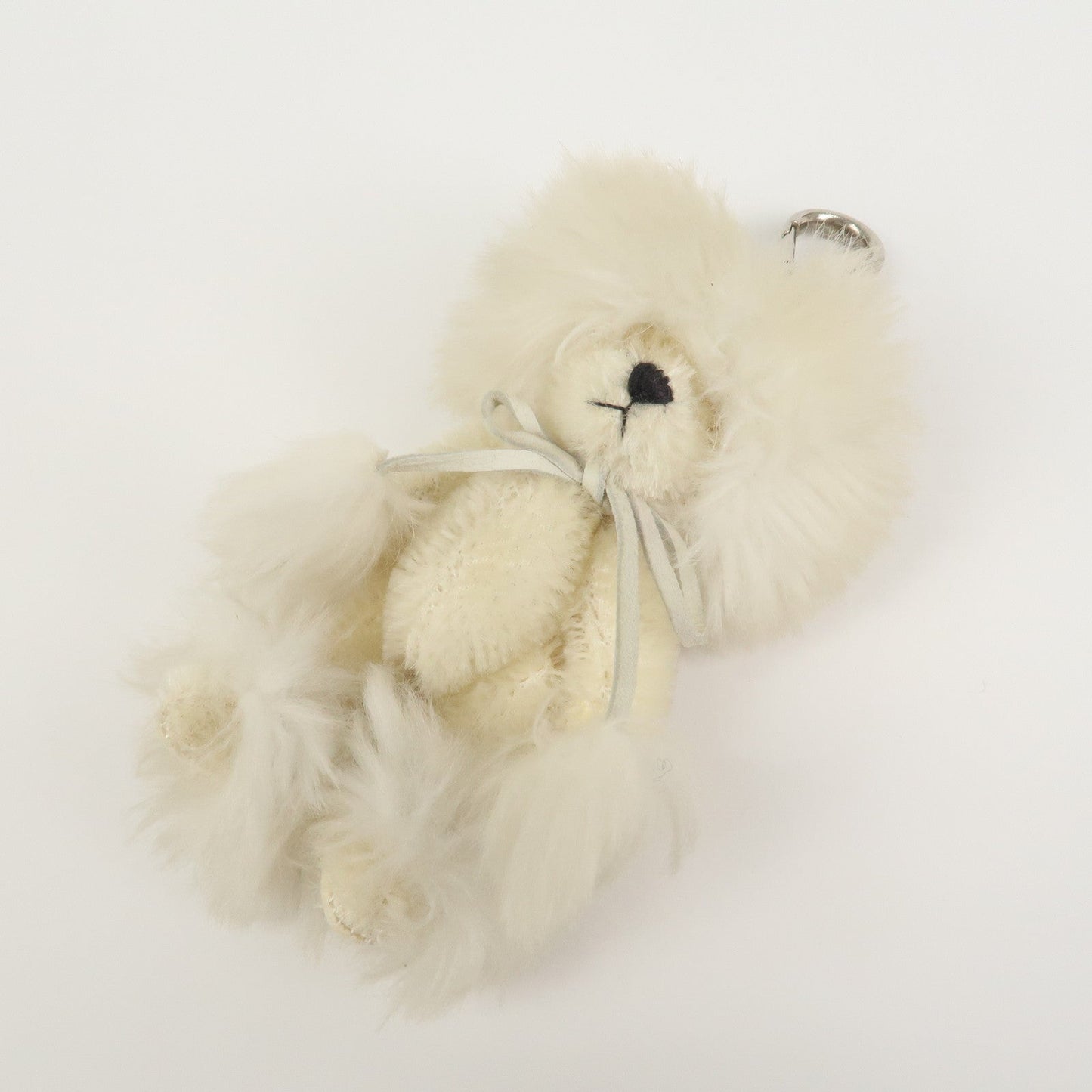 PRADA Teddy Bear Bag Charm Key Charm Ivory