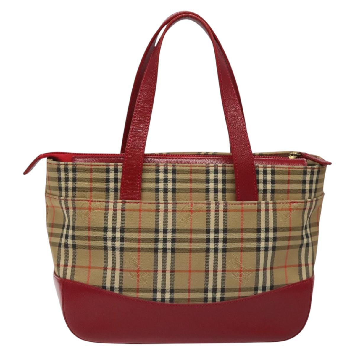 Burberry Nova Check Beige Canvas Handbag ( )
