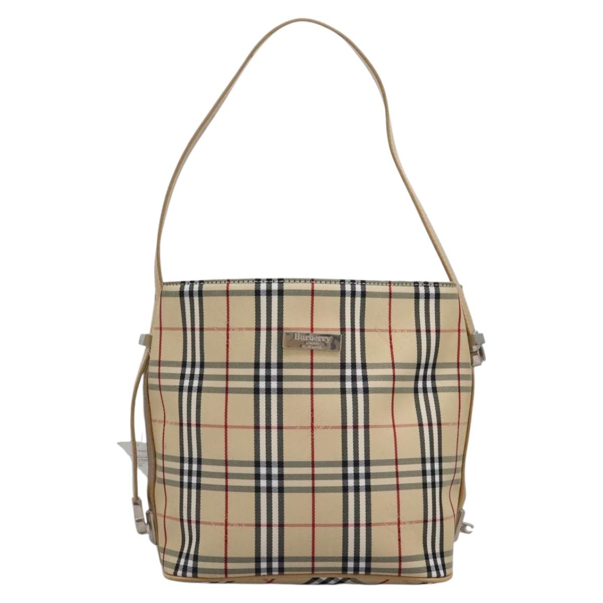 Burberry Blue Label Beige Canvas Shoulder Bag ( )