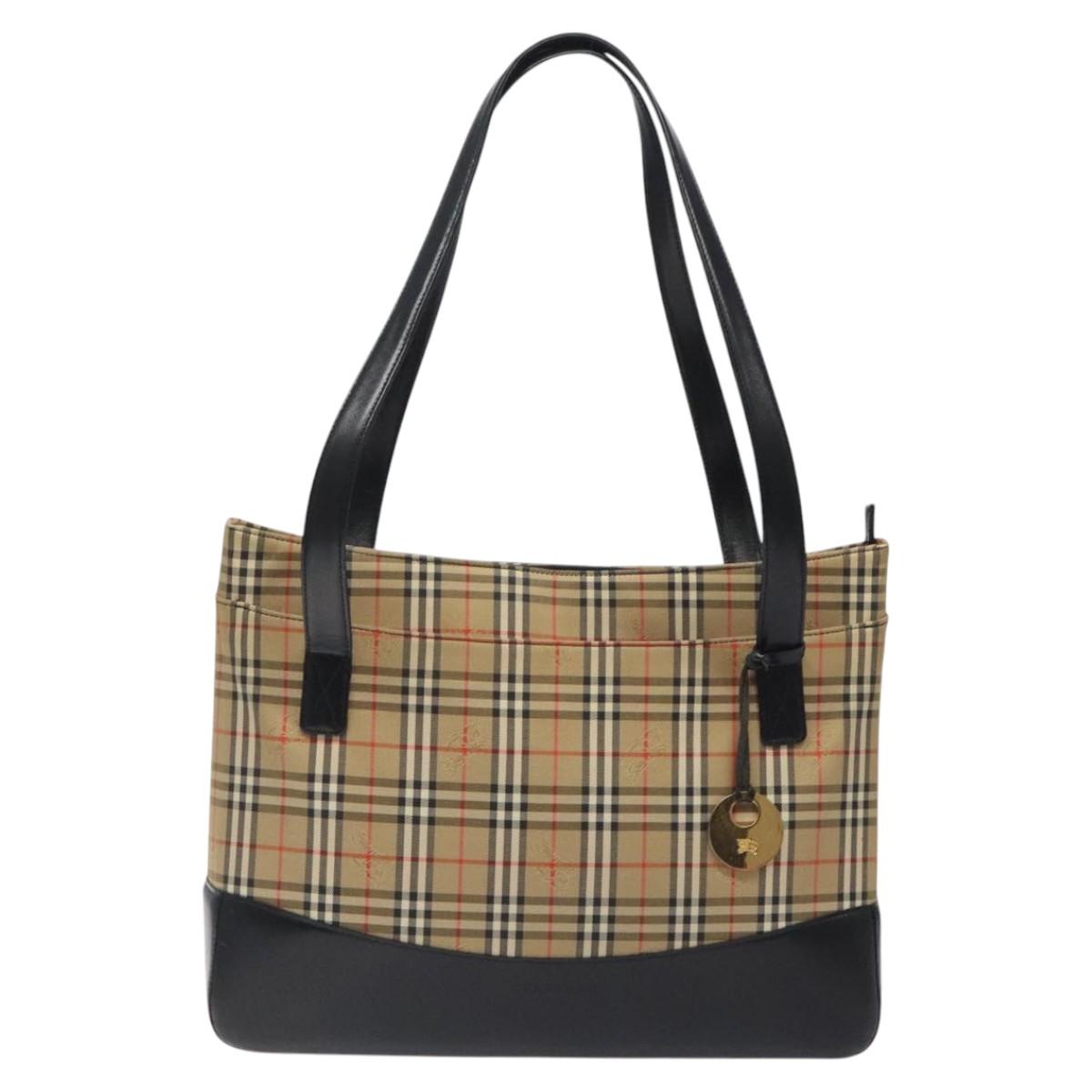 Burberry Nova Check Beige Canvas Tote Bag ( )