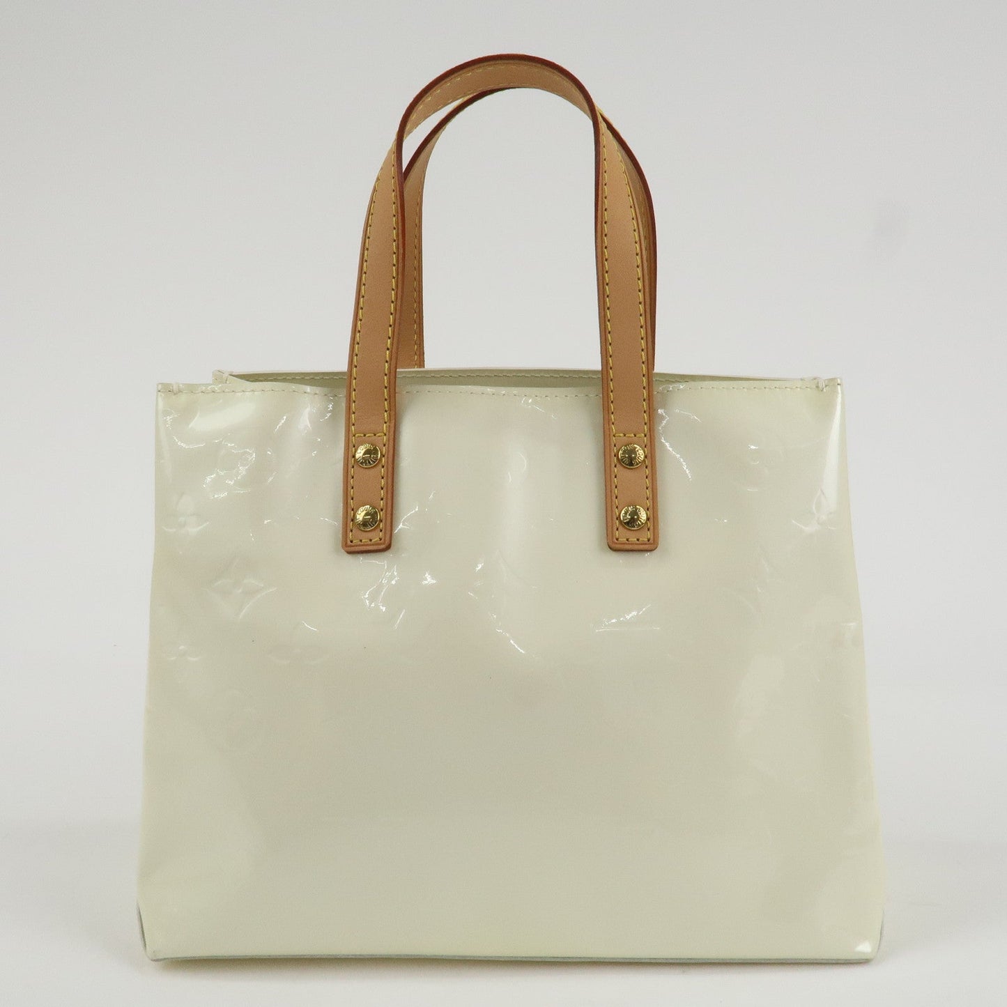Louis Vuitton Monogram Vernis Leather Lead PM Tote Bag Perle M91336