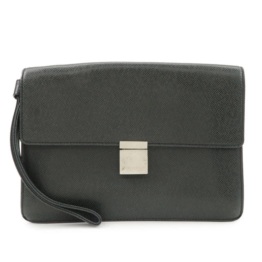 Louis Vuitton Taiga Leather Selenga Clutch Bag Ardoise M30782