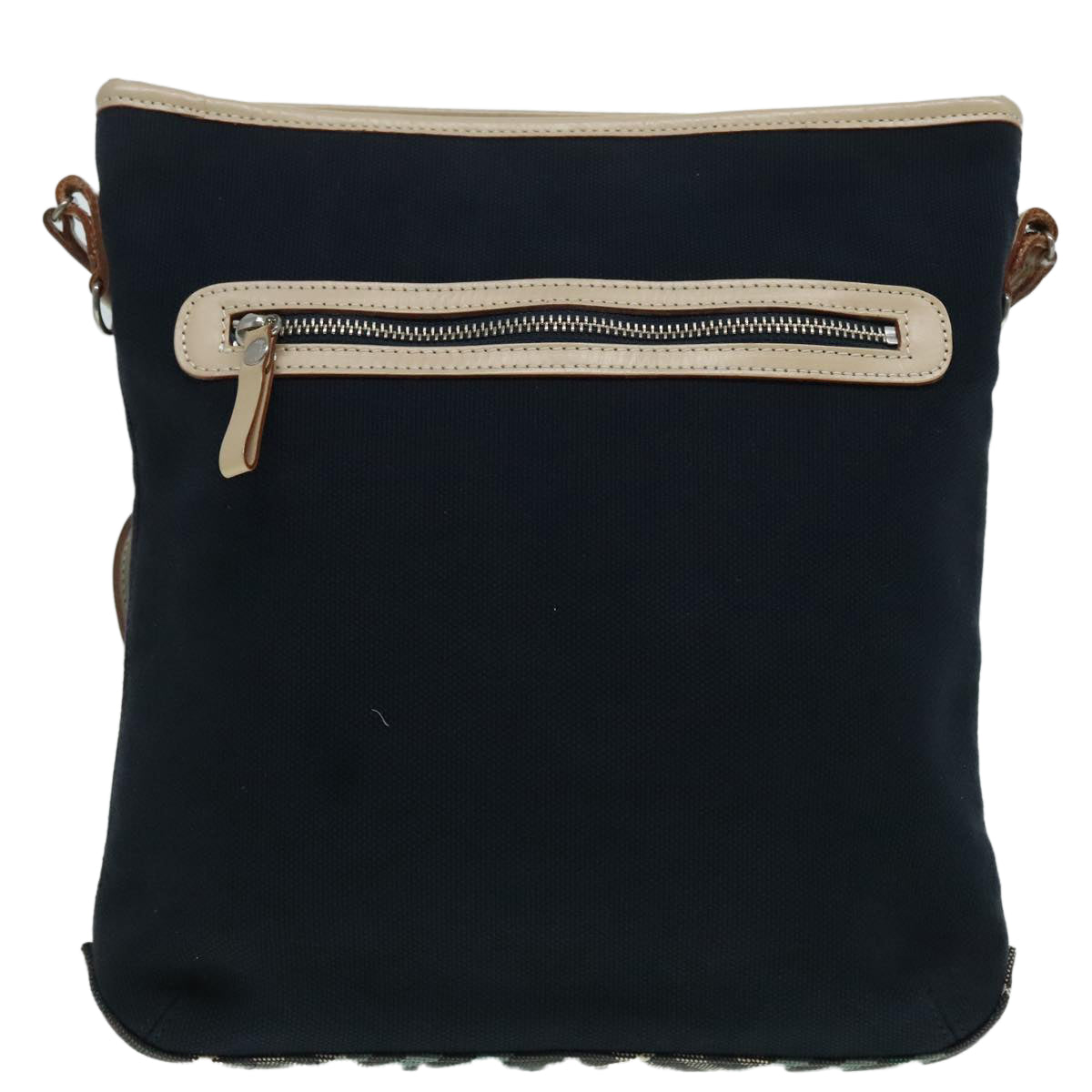 Burberry Nova Check Navy Canvas Shoulder Bag ( )