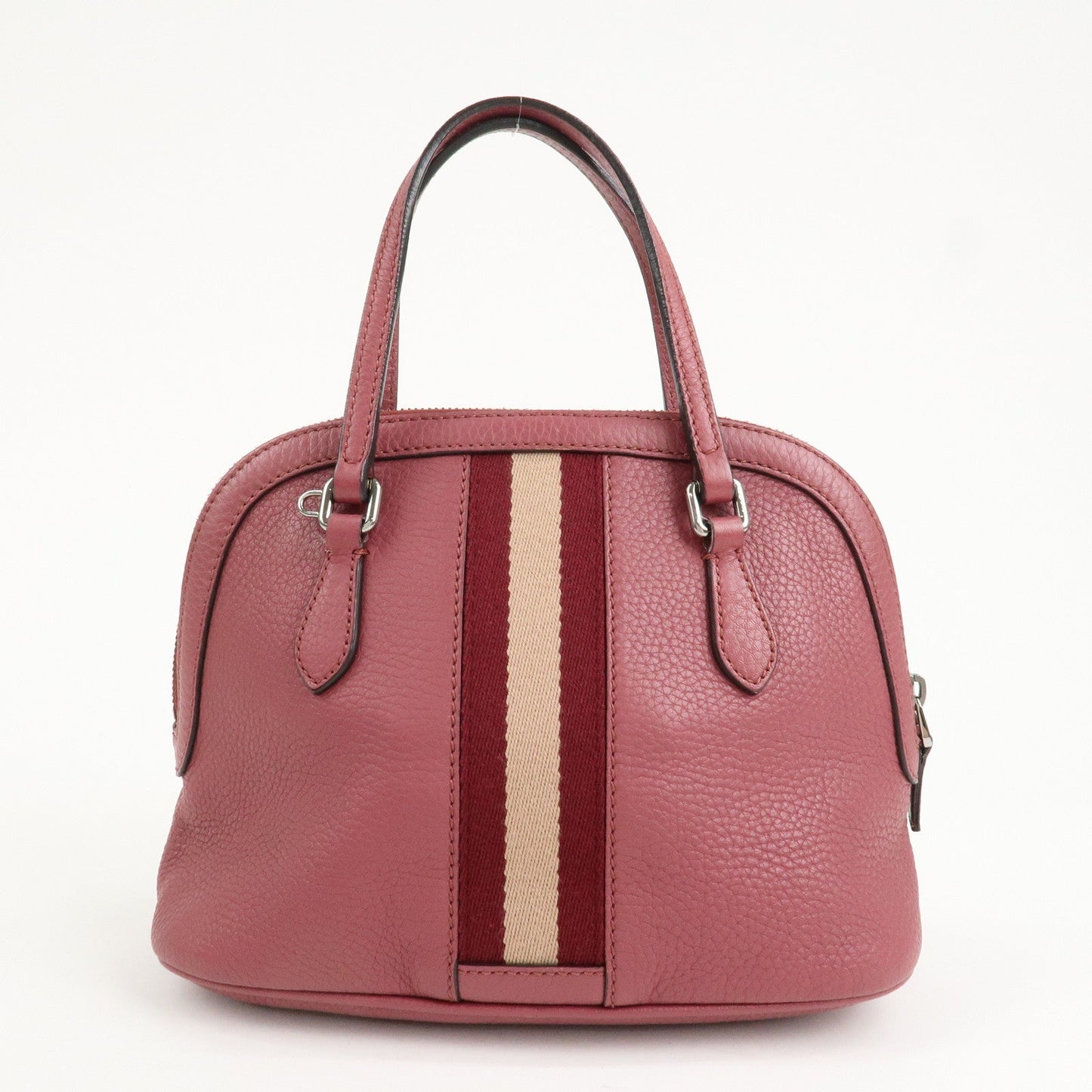 GUCCI Sherry Leather 2Way Bag Hand Bag Pink Beige 341504
