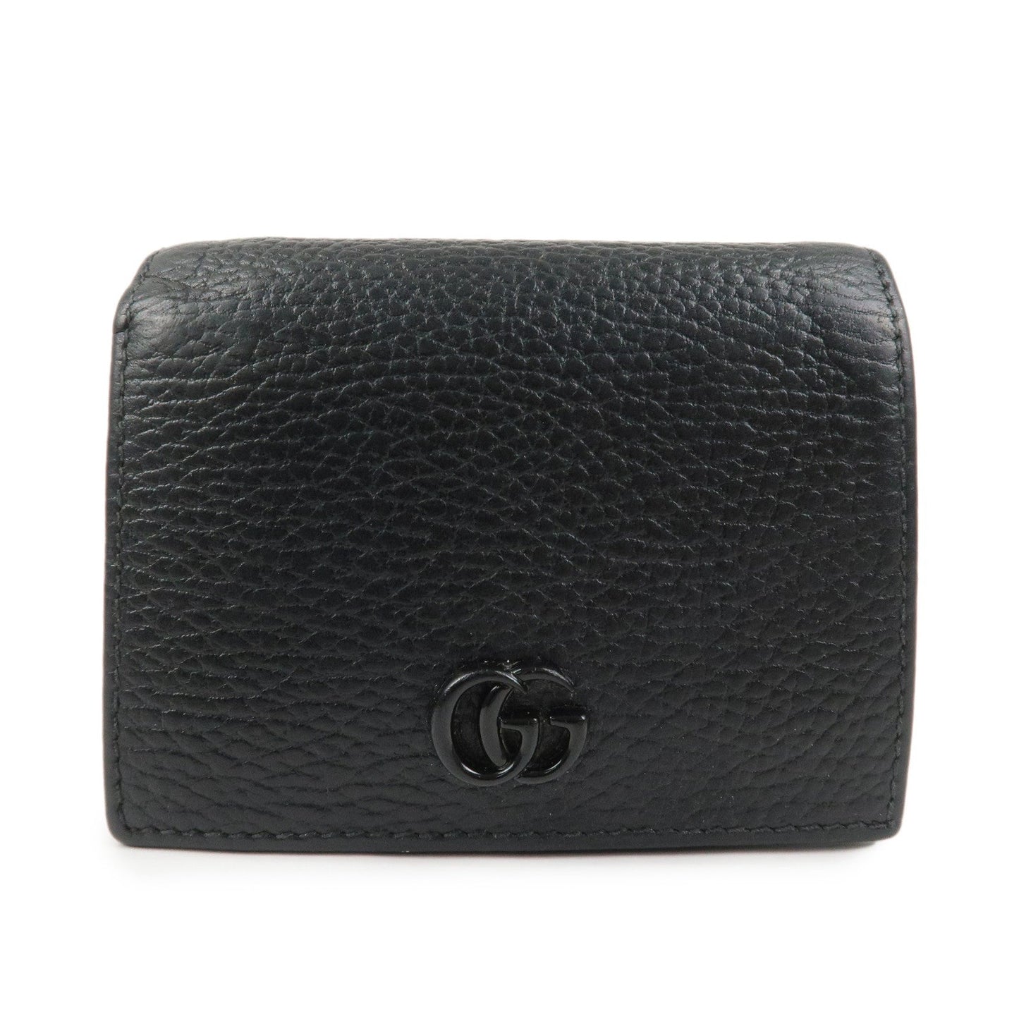 GUCCI GG Marmont Double G Mini Leather Wallet Compact Wallet 456126