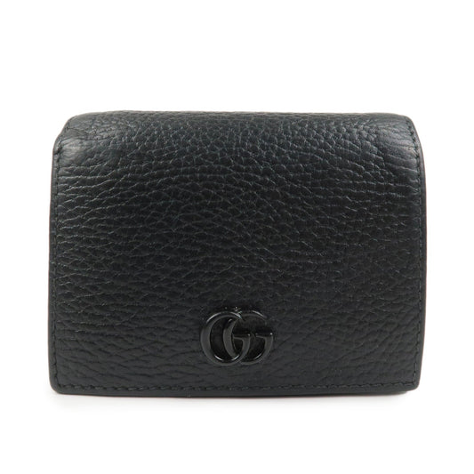 GUCCI GG Marmont Double G Mini Leather Wallet Compact Wallet 456126
