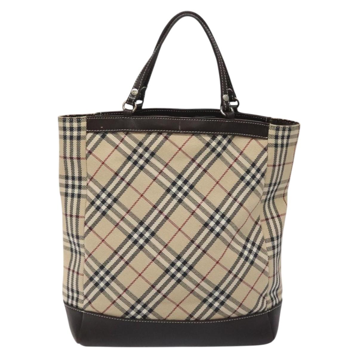 Burberry Nova Check Beige Canvas Handbag ( )