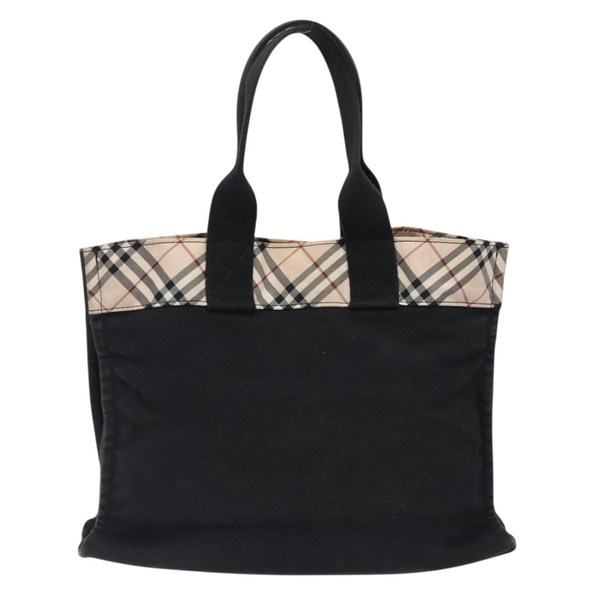 Burberry Nova Check Black Canvas Handbag ( )