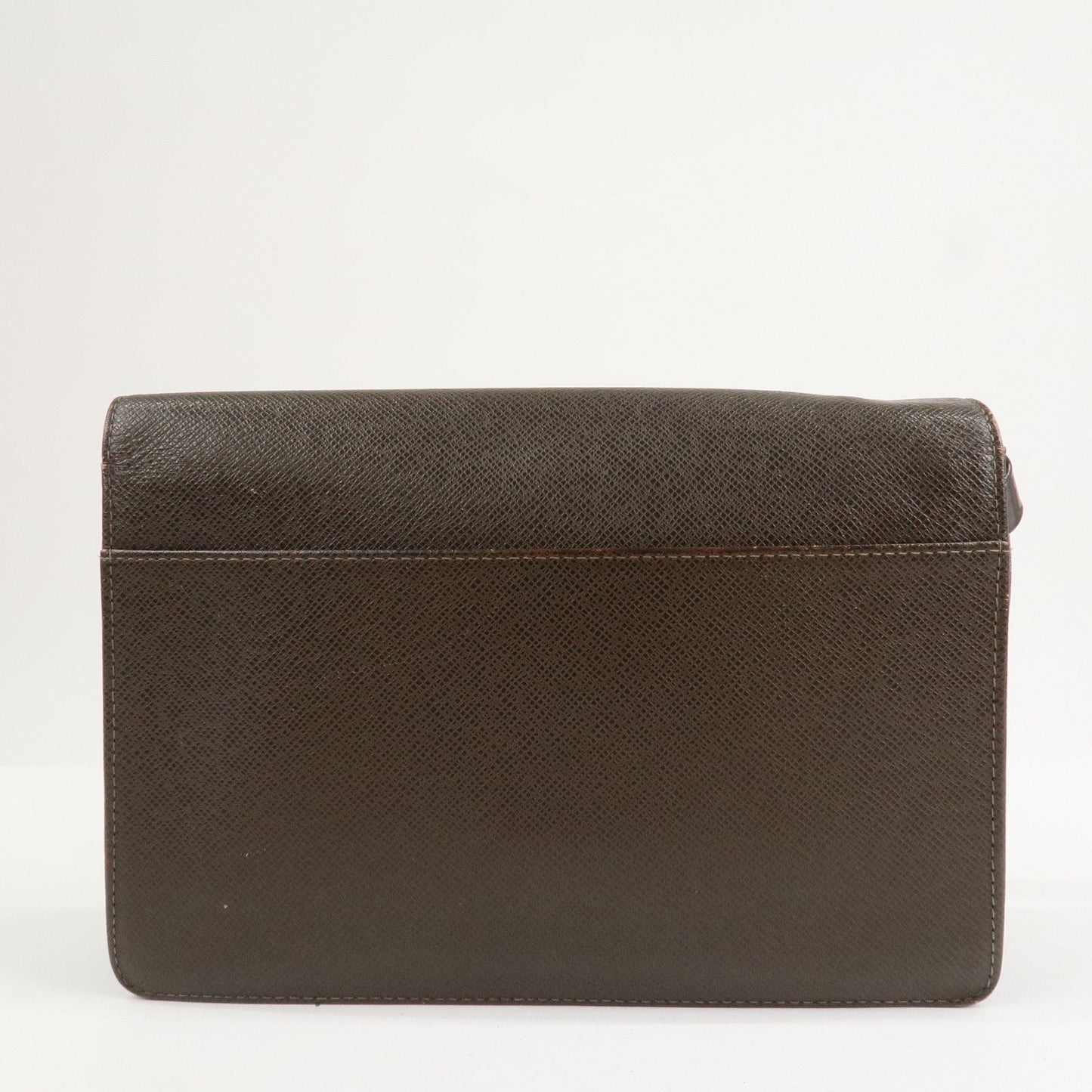 Louis Vuitton Taiga Selenga Clutch Bag Hand Bag Grizzly M30788