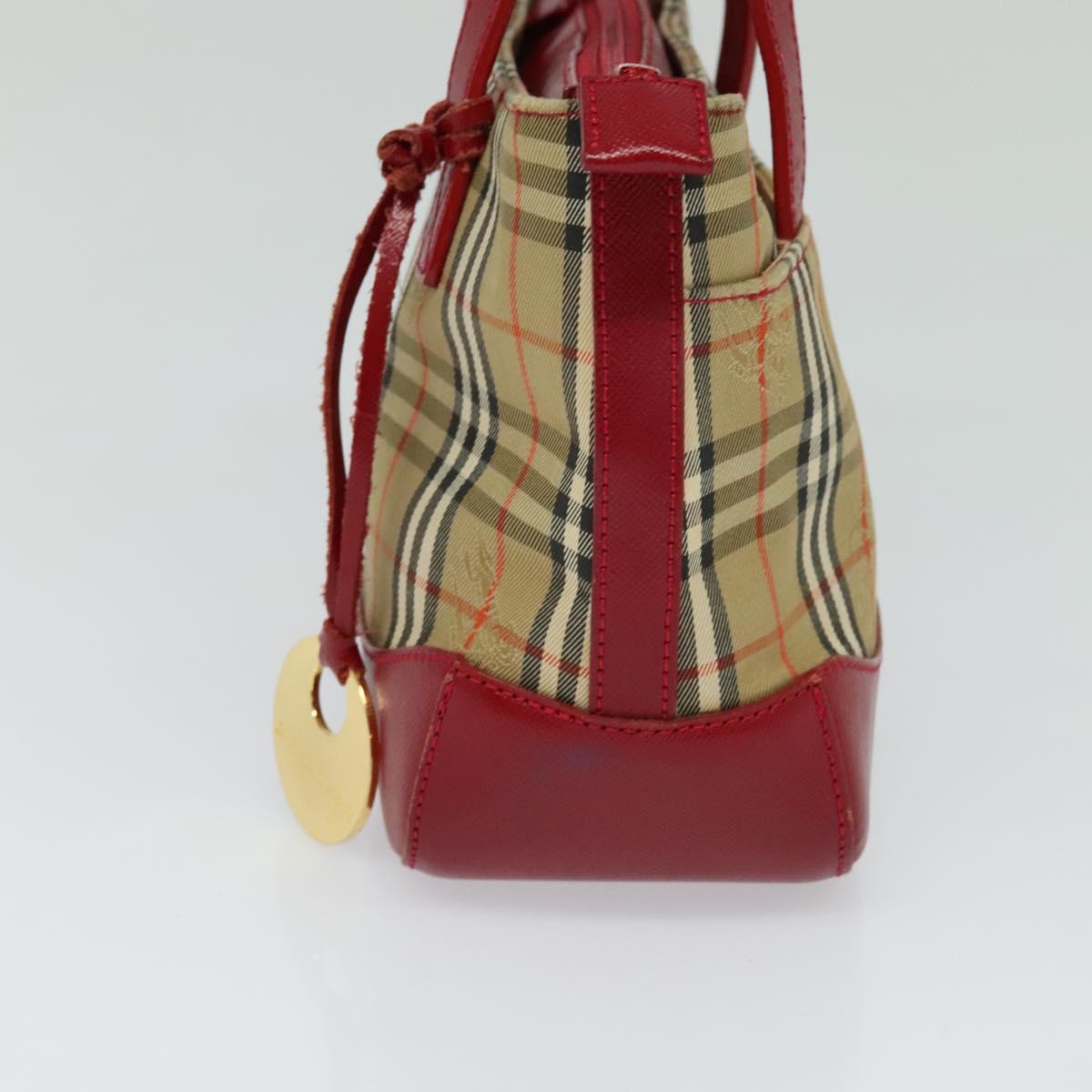 Burberry Haymarket Beige Canvas Handbag ( )