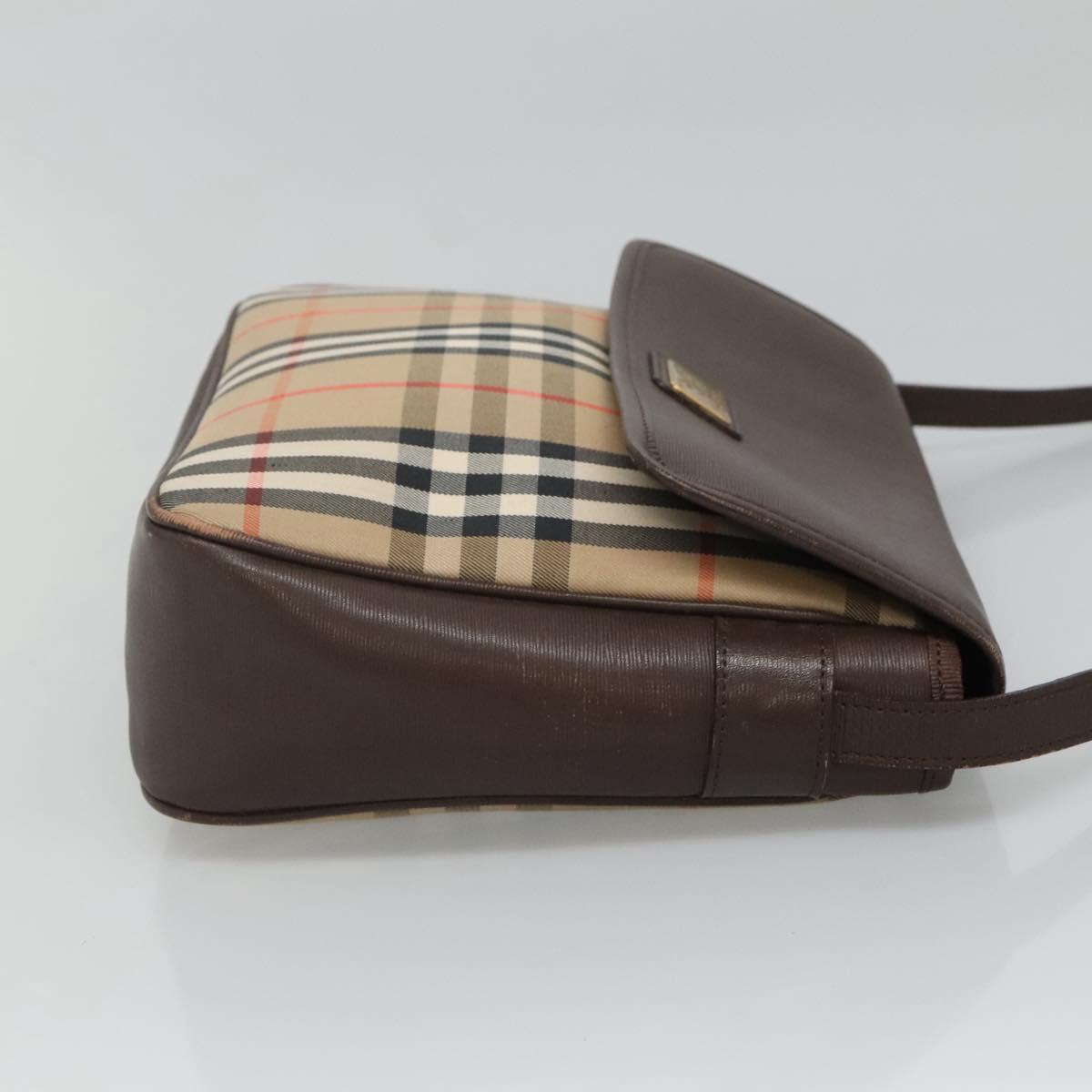 Burberry Nova Check Beige Canvas Shoulder Bag ( )