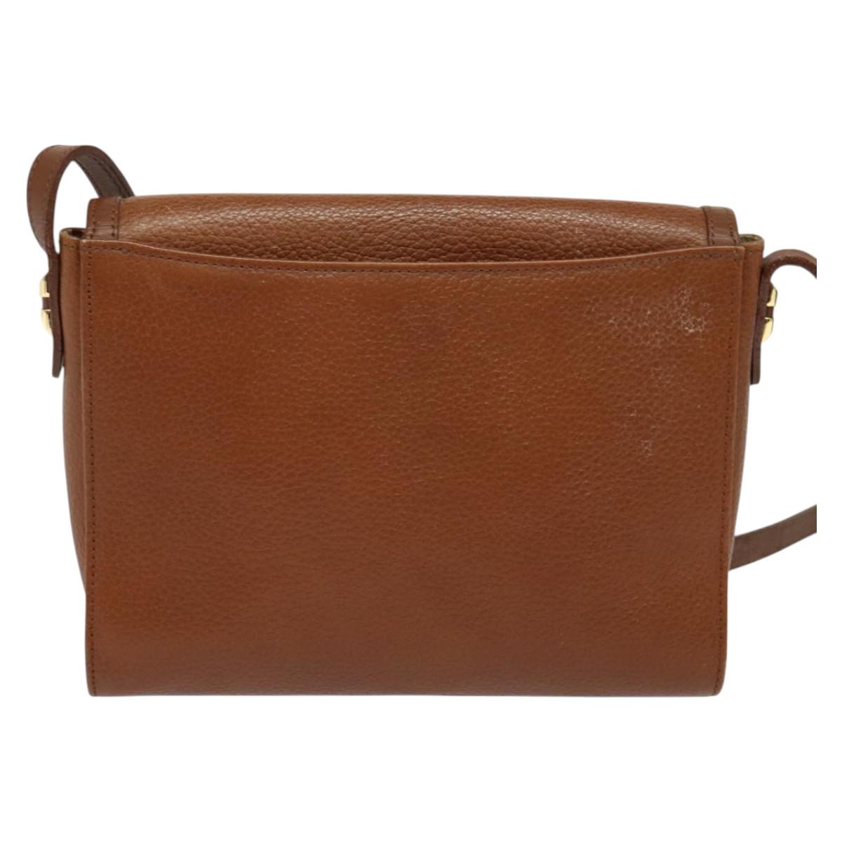 Burberry Nova Check Brown,Gold Leather Shoulder Bag ( )