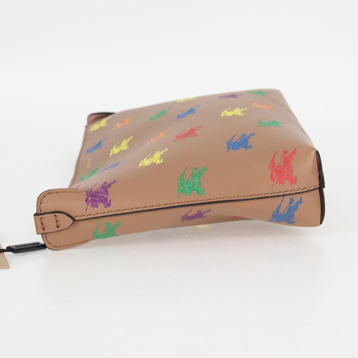 Burberry Brown,Gold Leather Clutch Bag ( )