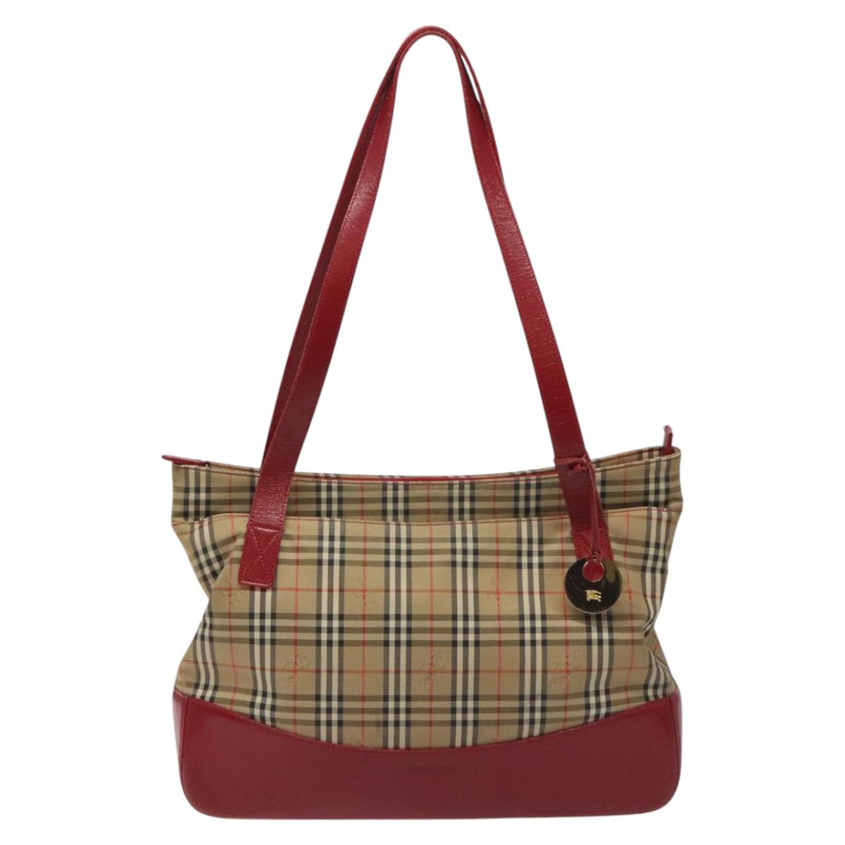 Burberry Nova Check Beige Canvas Tote Bag ( )