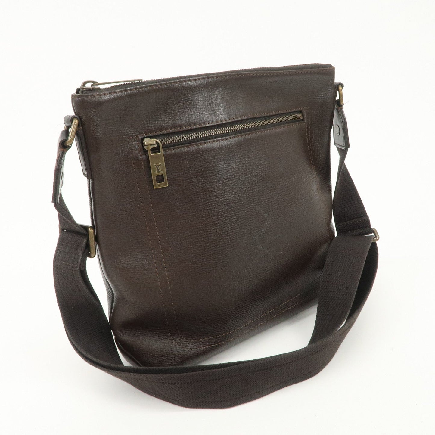 Louis Vuitton Utah Leather Shawnee MM Shoulder Bag Cafe M93453