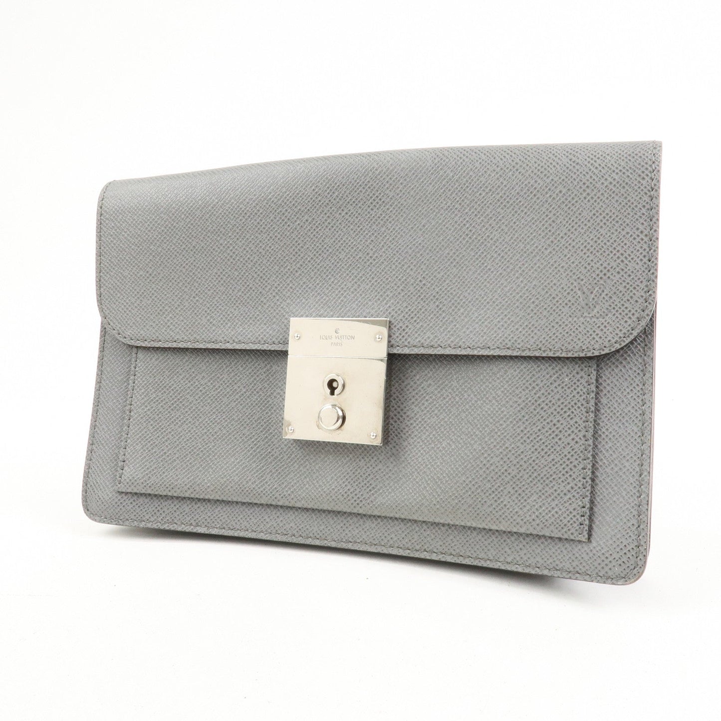 Louis Vuitton Taiga Leather Neo Belaia Clutch Bag Glacier M32683