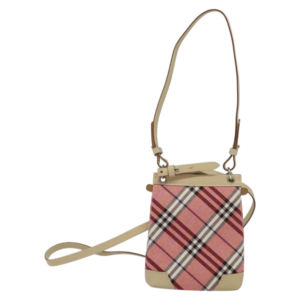 Burberry Blue Label Pink Canvas Shoulder Bag ( )