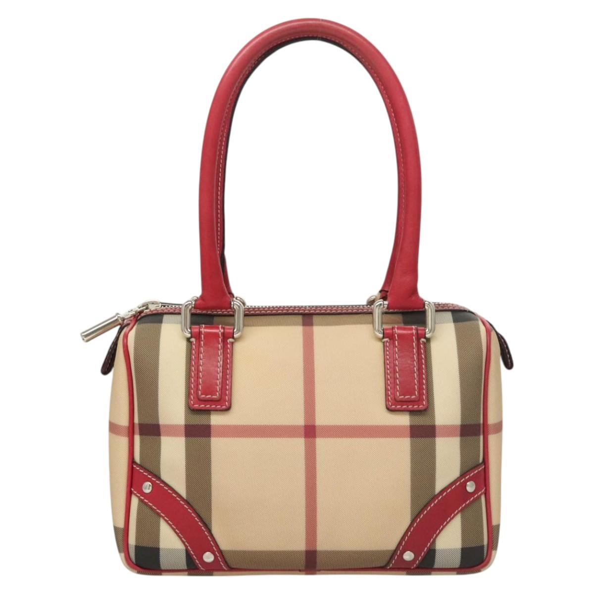 Burberry Supernova Check Beige Canvas Handbag ( )