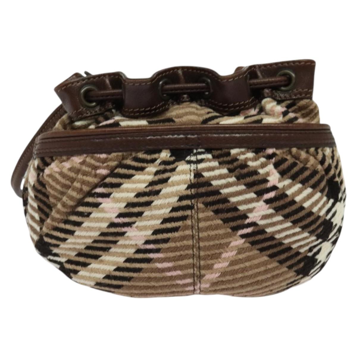 Burberry Blue Label Brown Wool Shoulder Bag ( )