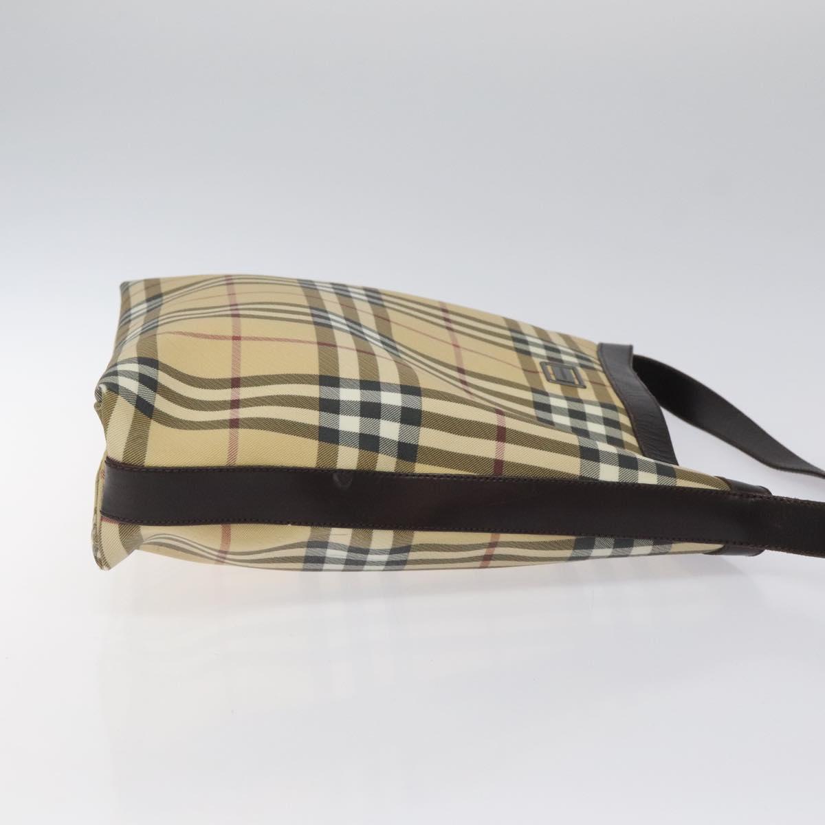Burberry Nova Check Beige Canvas Shoulder Bag ( )