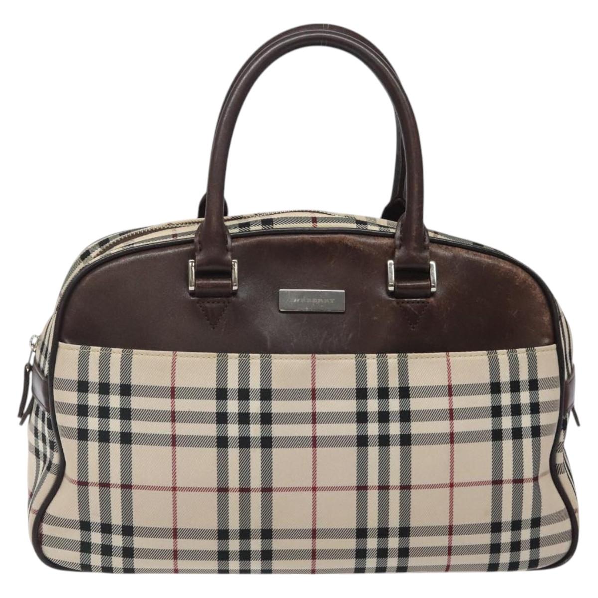 Burberry Nova Check Beige Canvas Handbag ( )